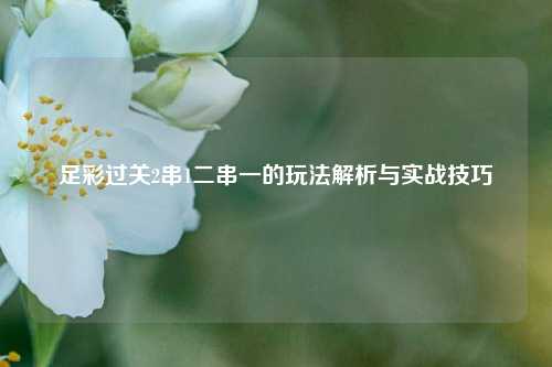 足彩过关2串1二串一的玩法解析与实战技巧