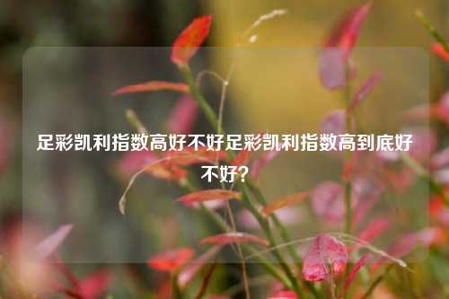 足彩凯利指数高好不好足彩凯利指数高到底好不好？