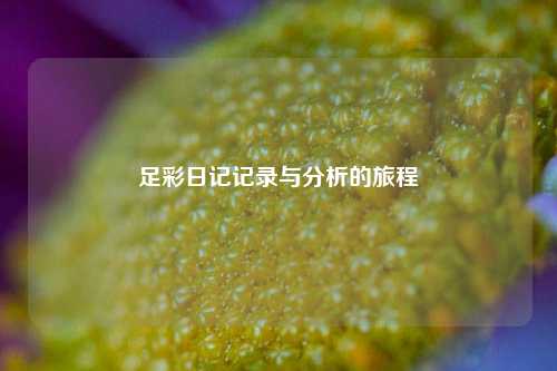 足彩日记记录与分析的旅程