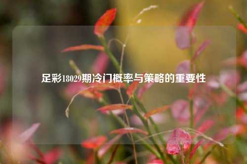 足彩18029期冷门概率与策略的重要性