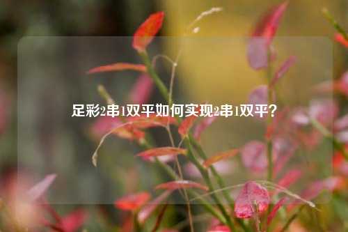 足彩2串1双平如何实现2串1双平？