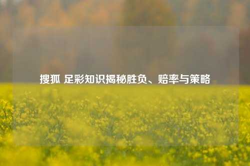 搜狐 足彩知识揭秘胜负、赔率与策略