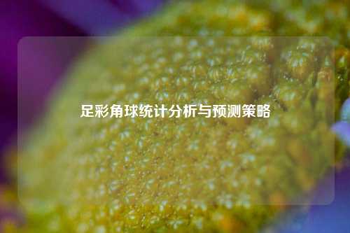 足彩角球统计分析与预测策略