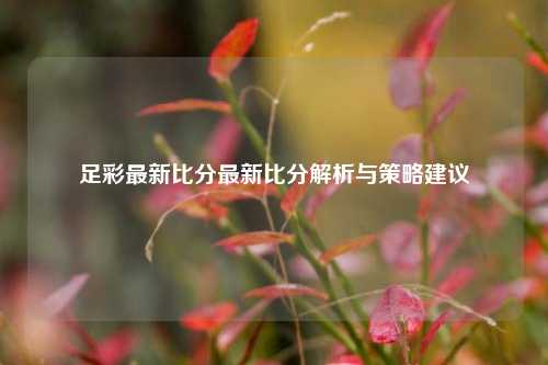 足彩最新比分最新比分解析与策略建议
