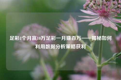 足彩1个月赢10万足彩一月赚百万——揭秘如何利用数据分析策略获利