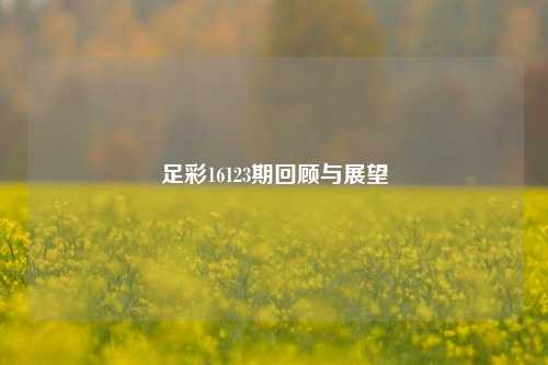 足彩16123期回顾与展望