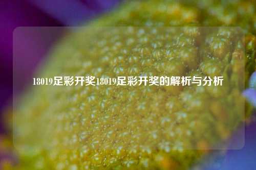 18019足彩开奖18019足彩开奖的解析与分析